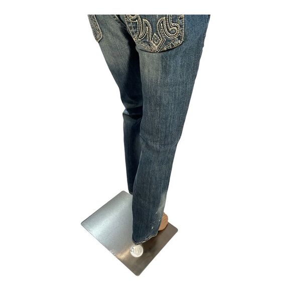 MEK DENIM USA Mykonos Women’s Jeans Straight Leg Dark Wash Denim Size 27x34 - Picture 7 of 15